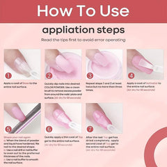 Dip Powder Liquid Set Base Top Coat with Activator for Nail Art Manicure