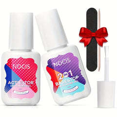Dip Powder Liquid Set Base Top Coat with Activator for Nail Art Manicure