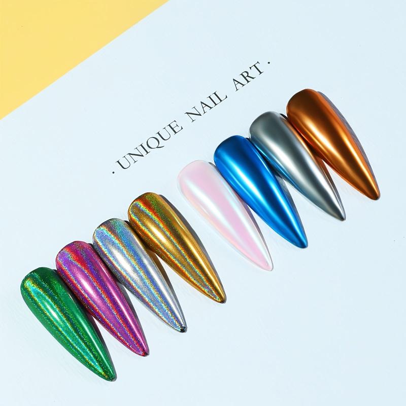 Mirror Titanium Powder Nail Dip Set for DIY Home Salon Jewelry Decoration
