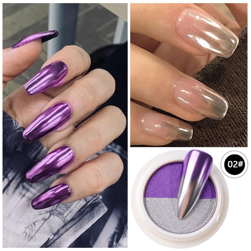 Metallic Mirror Powder Nail Art Glitter Bubble Effect Decoration