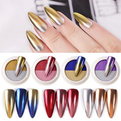 Metallic Mirror Powder Nail Art Glitter Bubble Effect Decoration