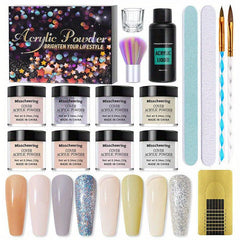 16pcs Acrylic Nail Powder Set 8 Colors Acrylic Powder Set With Acrylic Liquid