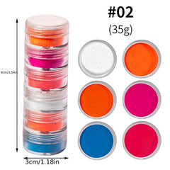 Neon Glow in the Dark Powder for Nail Art Resin Bling Crafts
