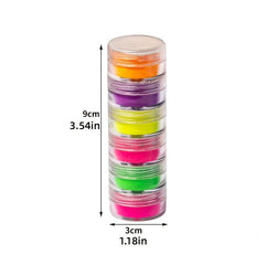 Neon Glow in the Dark Powder for Nail Art Resin Bling Crafts