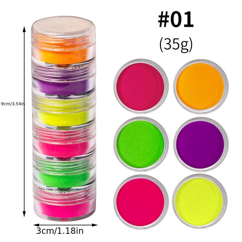 Neon Glow in the Dark Powder for Nail Art Resin Bling Crafts