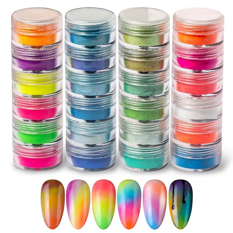 Neon Glow in the Dark Powder for Nail Art Resin Bling Crafts