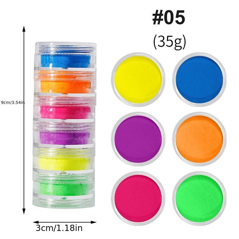 Neon Glow in the Dark Powder for Nail Art Resin Bling Crafts
