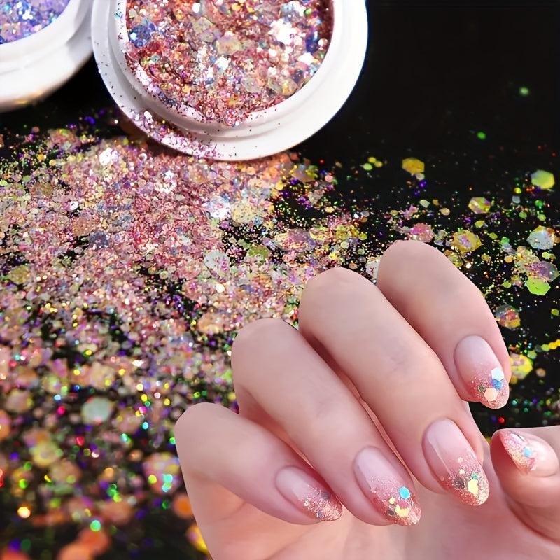 3D Sparkling Nail Glitter Powder - Nail Art Supplies