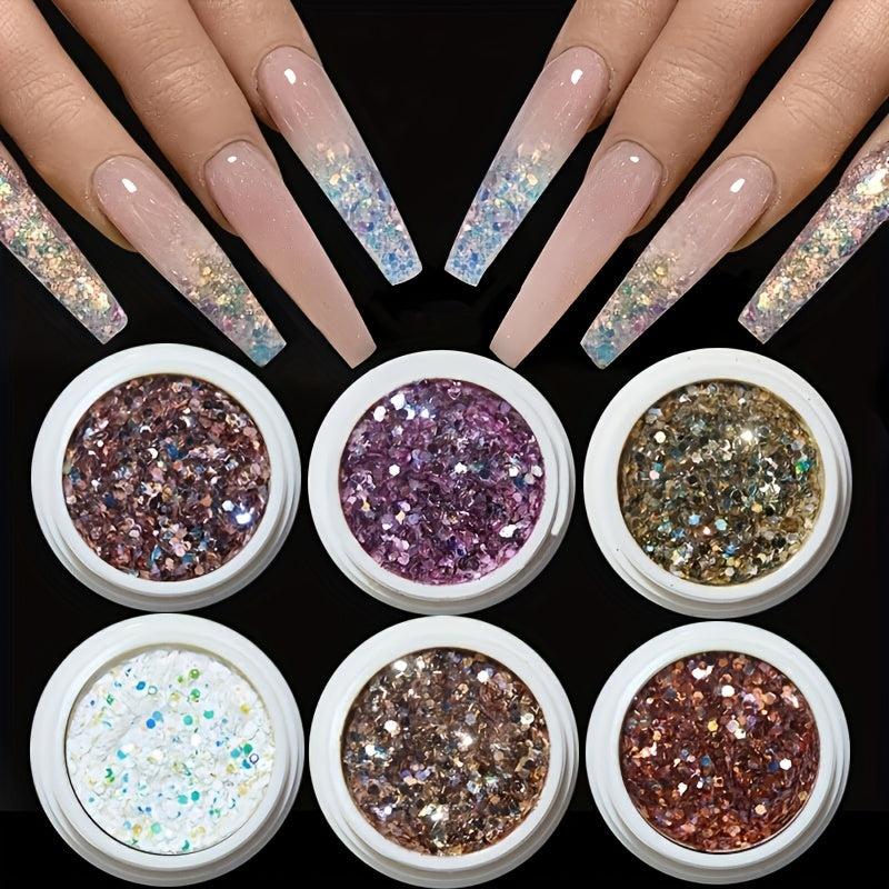 3D Sparkling Nail Glitter Powder - Nail Art Supplies