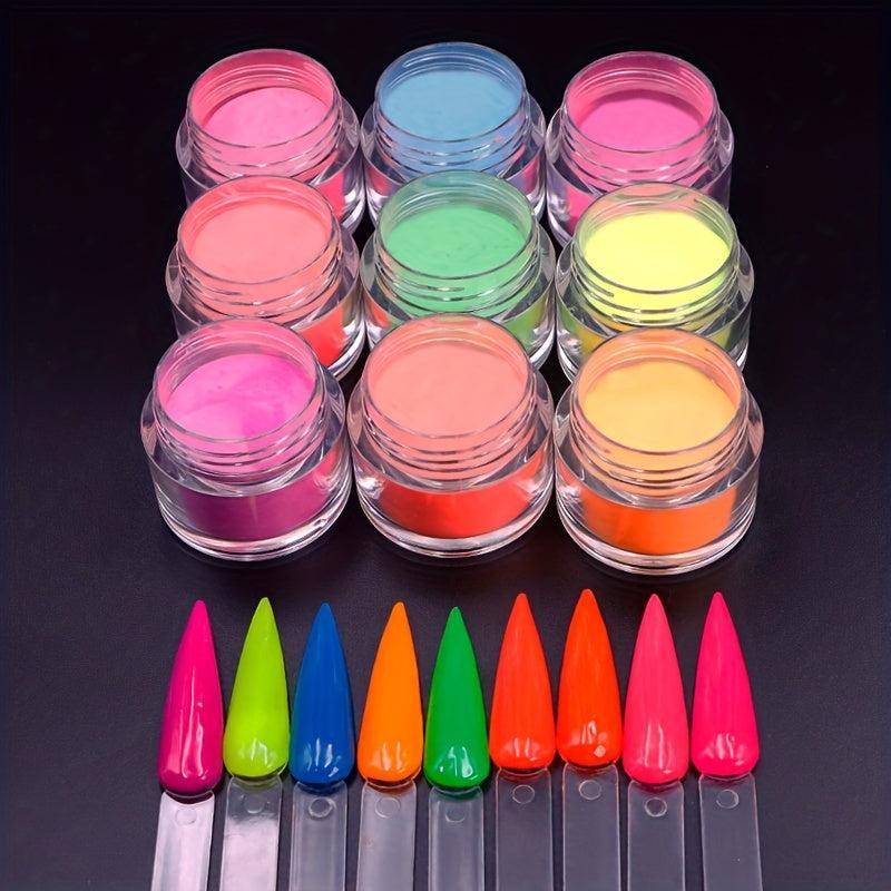 10ml Nail Dip Powder Fluorescent Crystal Carving Powder