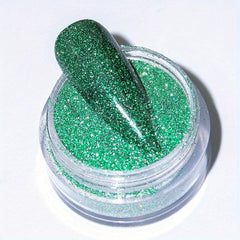 Reflective Glitter Sequins for Acrylic Nails - Silver Nail Powder