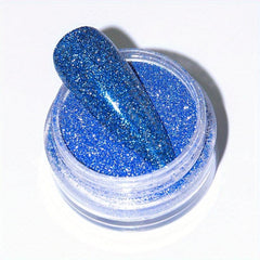 Reflective Glitter Sequins for Acrylic Nails - Silver Nail Powder