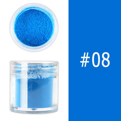 9 Colors Neon Pigment Powder for Nail Art DIY Fluorescent Glitter Dust