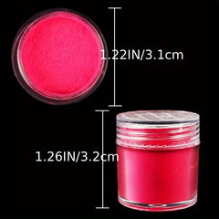 9 Colors Neon Pigment Powder for Nail Art DIY Fluorescent Glitter Dust
