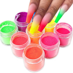 9 Colors Neon Pigment Powder for Nail Art DIY Fluorescent Glitter Dust