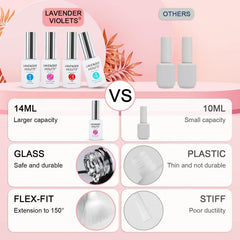 Dip Powder Gel Liquid Set with Activator Base Top Gel and Brush Saver