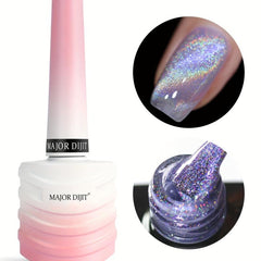Holographic Pink Purple Cat Eye Gel Polish Glitter - Soak Off Sparkle