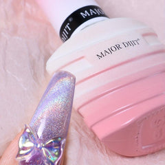 Holographic Pink Purple Cat Eye Gel Polish Glitter - Soak Off Sparkle