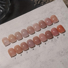 9pcs Ice Transparent Nude Gel Polish Set for Nail Art DIY