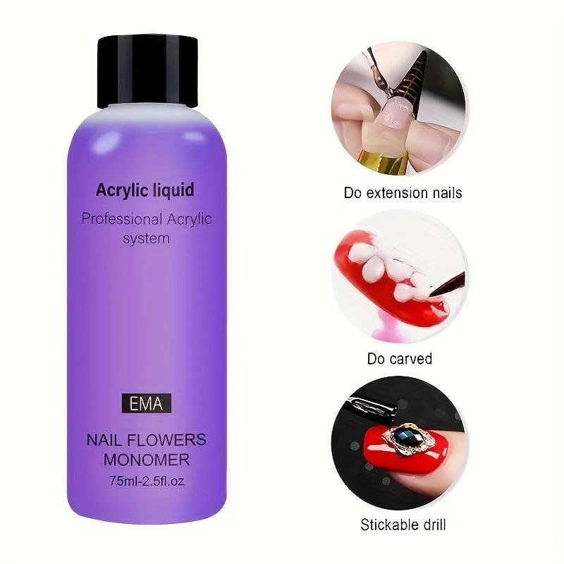 3pcs Acrylic Nail Extension Kit Liquid Monomer Cup Brushes Manicure Tools