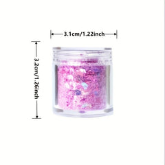 Holographic Nail Glitter Powder 10ml Hexagon Flakes Sequins DIY Manicure