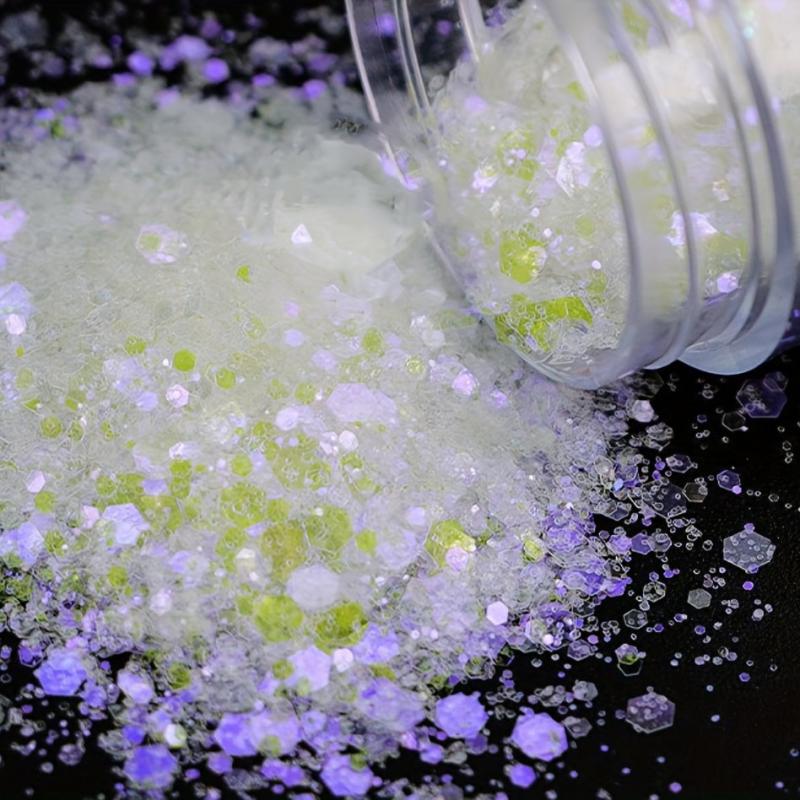 10g1 Iridescent Laser Glitter Sequins Mixed Irregular Shapes for Nail Art