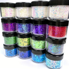 10g1 Iridescent Laser Glitter Sequins Mixed Irregular Shapes for Nail Art