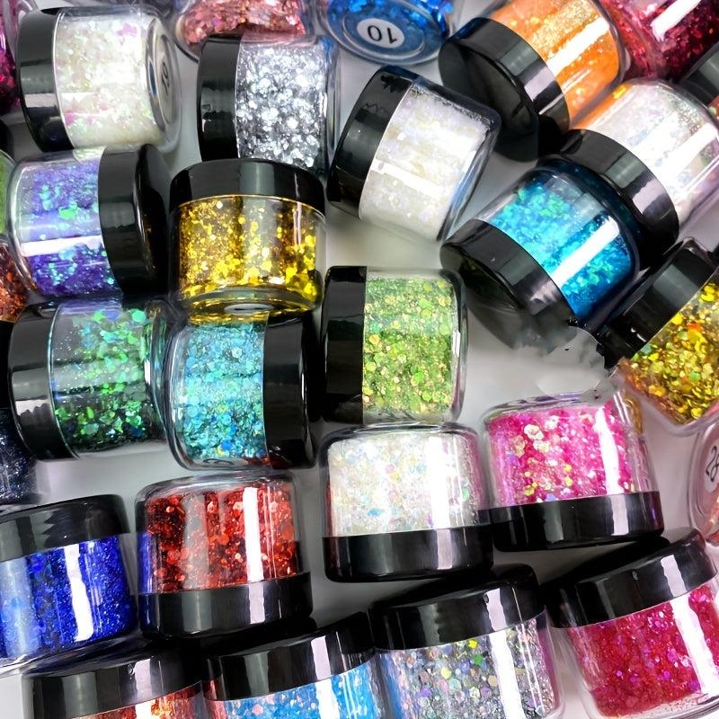 10g1 Iridescent Laser Glitter Sequins Mixed Irregular Shapes for Nail Art