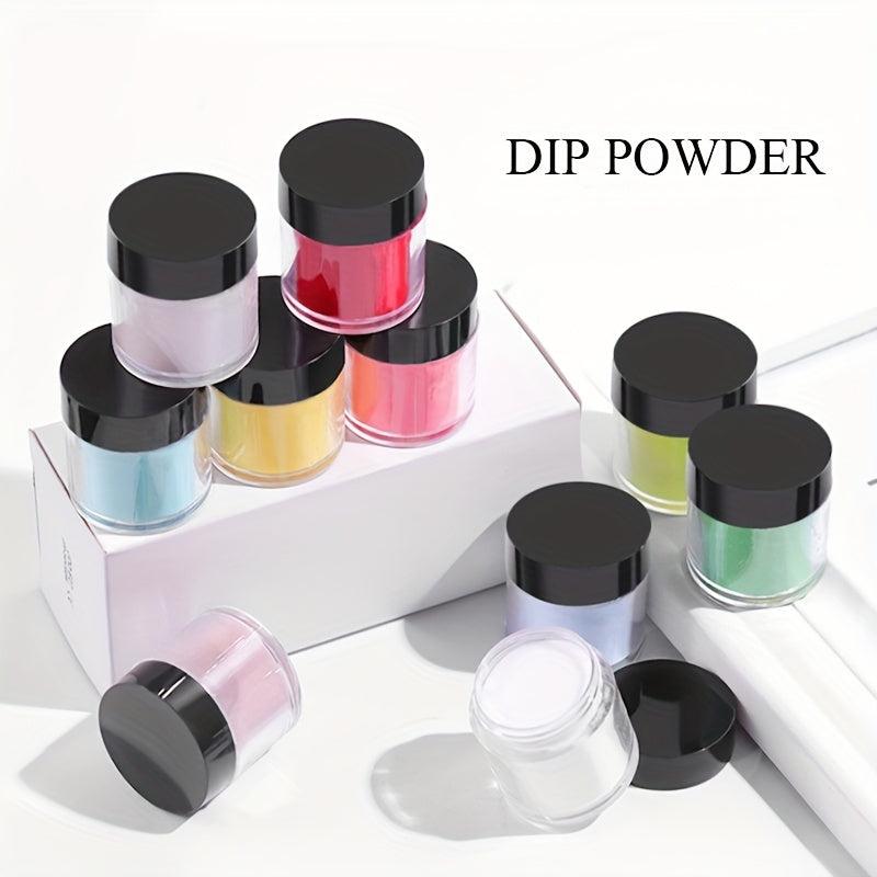 Dip Powder Nail Kit Red Orange Green Designs Dipping System Liquid Set