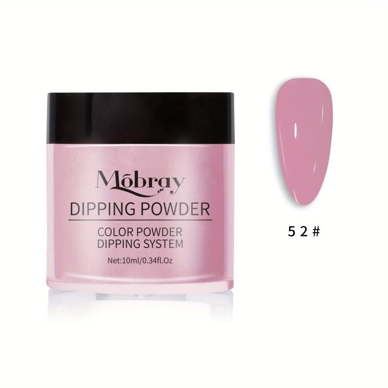 10 Color DIY Nail Art Dip Powder in Pink - Long Lasting and Durable