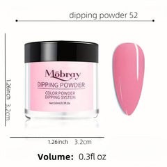 10 Color DIY Nail Art Dip Powder in Pink - Long Lasting and Durable