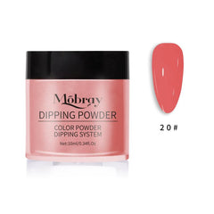 10 Color DIY Nail Art Dip Powder in Pink - Long Lasting and Durable