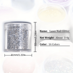10ml Holographic Laser Glitter Powder for Manicure DIY