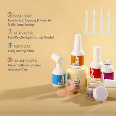 8 Colors Dip Powder Nail Starter Kit French Nail Art Salon Essential Kit