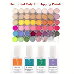 Dip Powder Nail Art Kit with Activator for Home & Salon Use