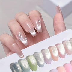Reflective Glitter Cat Eye Gel Nail Polish