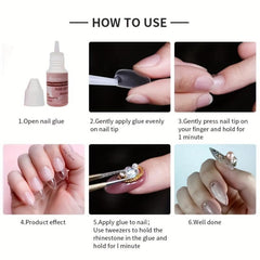 Mini Nail Glue Professional Nail Art Acrylic False Nail Glue Long Lasting