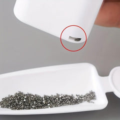 Portable Nail Powder Recycling Box Set with Soft Nail Dip Powder Brush