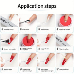 12 Colors Dip Powder Nail Starter Kit with Base Top Coat and Activator