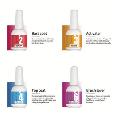 12 Colors Dip Powder Nail Starter Kit with Base Top Coat and Activator