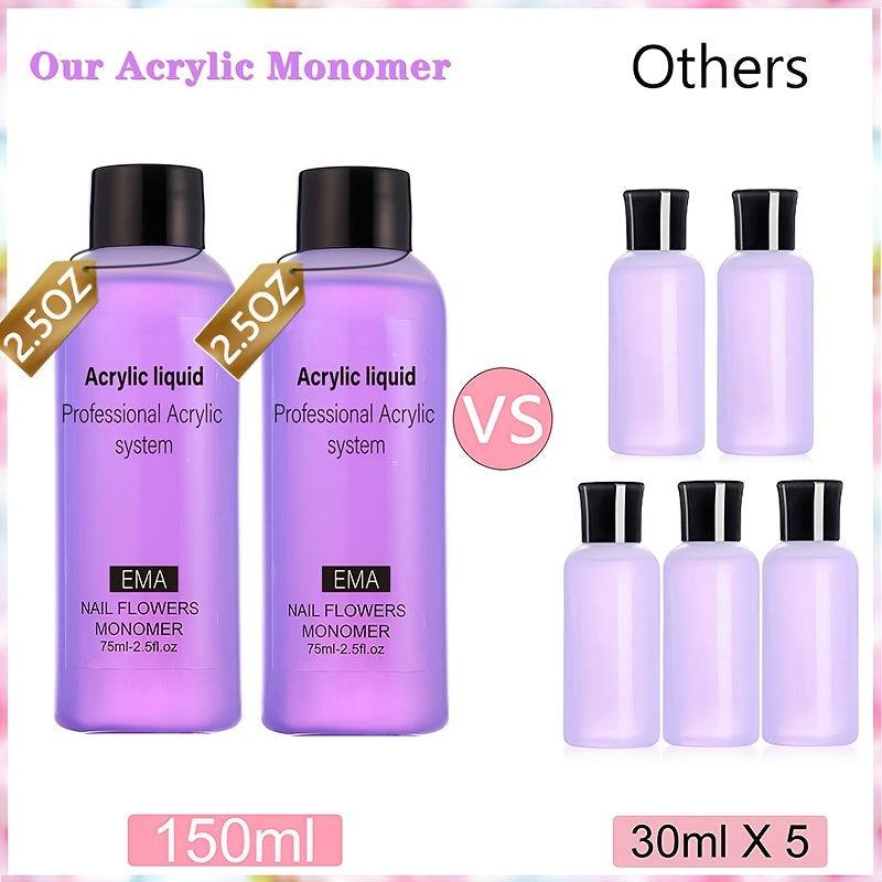 2pcs 150ml Acrylic Liquid Nail Flowers Monomer Professional Flexibility