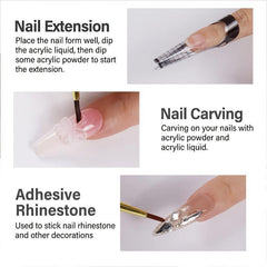 2pcs 150ml Acrylic Liquid Nail Flowers Monomer Professional Flexibility