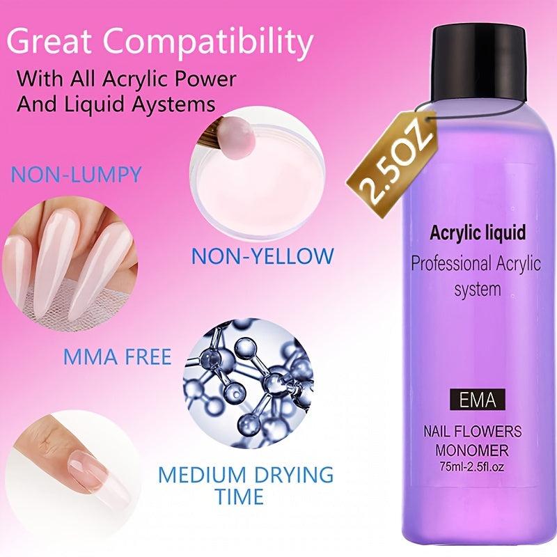2pcs 150ml Acrylic Liquid Nail Flowers Monomer Professional Flexibility
