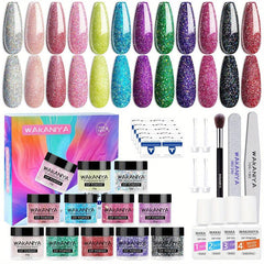 12 Colors Glitter Pink Dipping Powder Kit