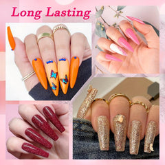 20 Pcs Dip Powder Nail Kit: 16 Colors Red Purple Yellow Pink Summer Autumn