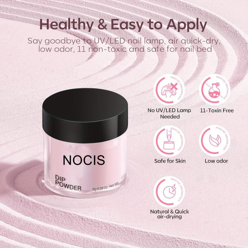 11 Pcs Dip Powder Nail Kit Starter 4 Colors Clear Nude Pink Acrylic Dip Powder
