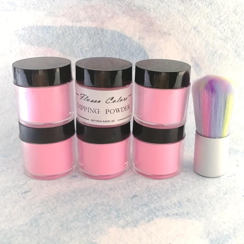 Pink & Green Dipping Powder Set for Manicure DIY