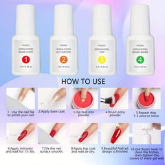 36Pcs Dip Powder Nail Kit Starter All Seasons Pink Nude Neutral Dipping Nails