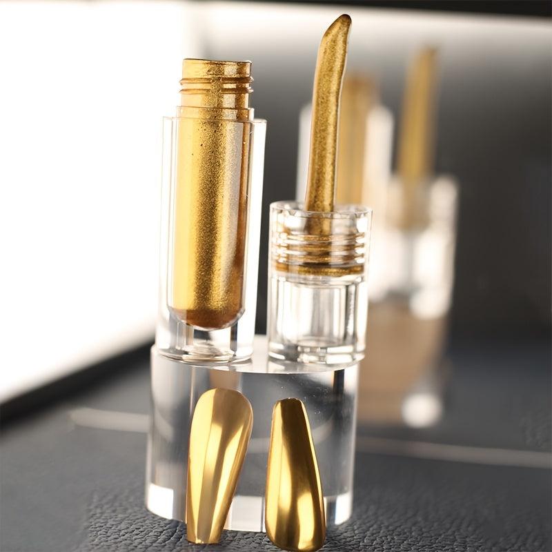 Liquid Magic Mirror Powder Titanium Golden Pink Nail Art Decoration
