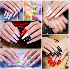 8-Color Bright Nail Dip Powder Starter Kit with Base & Top Coat